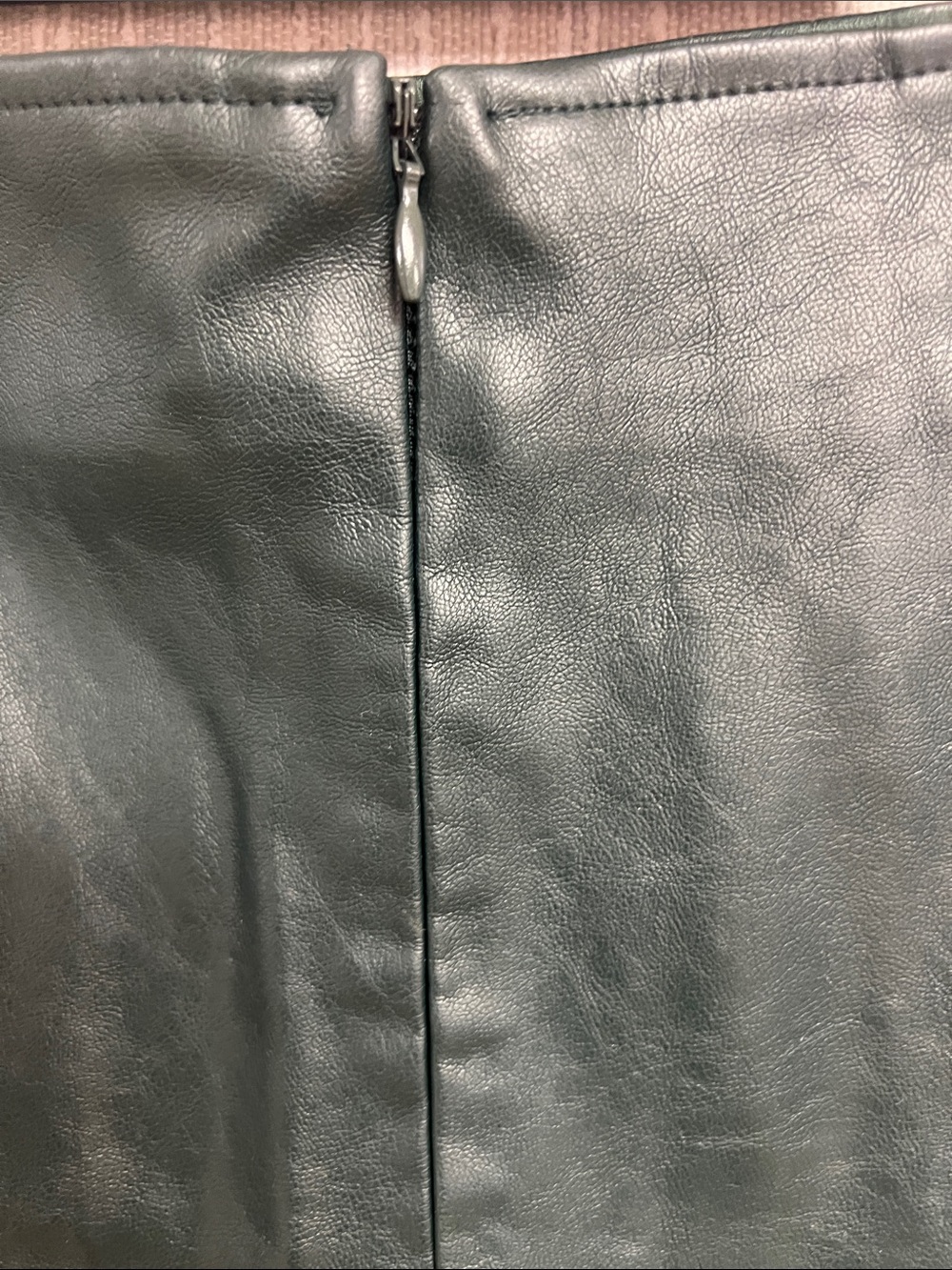 DO+BE Dark Green Faux Leather Pencil Skirt - Picture 2 of 3